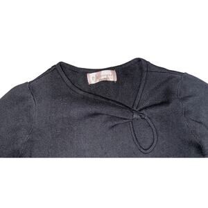 Philosophy Republic Clothing XS — Keyhole Twist Black Knit Top